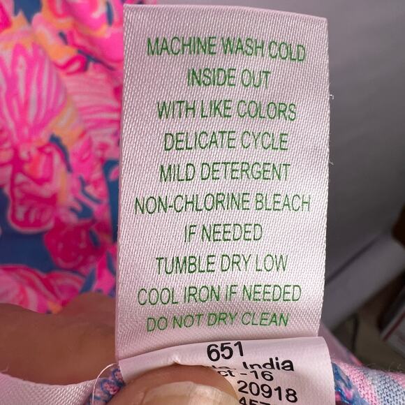 Lilly Pulitzer Sleeveless Dress, Coral Print, Cotton Modal, Summer Beach Resort - Picture 10 of 10